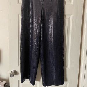 Brand new navy sequin wide leg pants